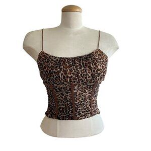 Princess Polly Zaylee Leopard Print Corset Top Women’s Size 4